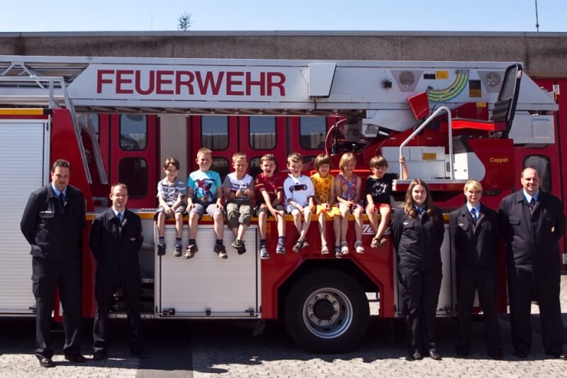 Gruppenbild Kinderfeuerwehr "Löschtiger" Feuerwehr Marburg-Cappel