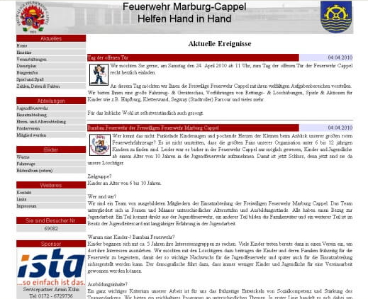 1. Homepage Feuerwehr Marburg-Cappel