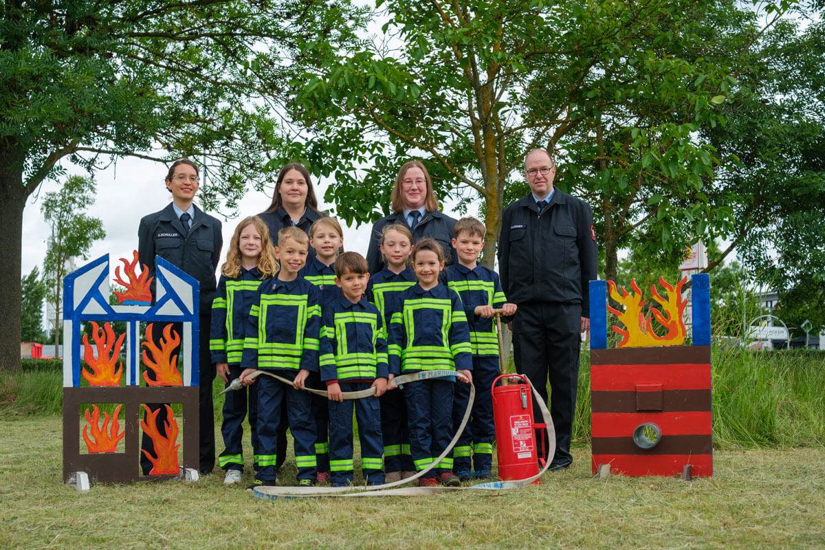 Gruppenbild Kinderfeuerwehr Feuerwehr Marburg-Cappel (aufgenommen 2015)