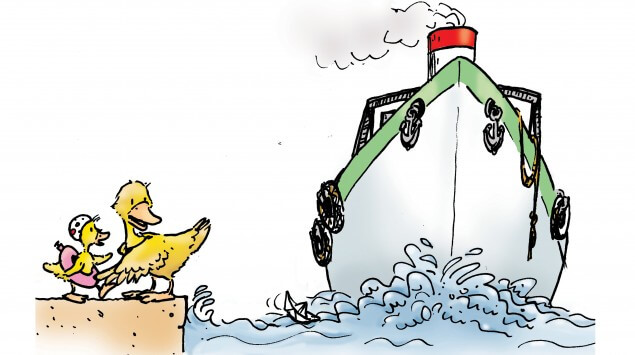 Bade nicht dort, wo Schiffe und Boote fahren. 06