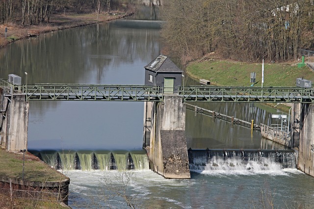 Meide Wehre und Strudel. Stauwehr