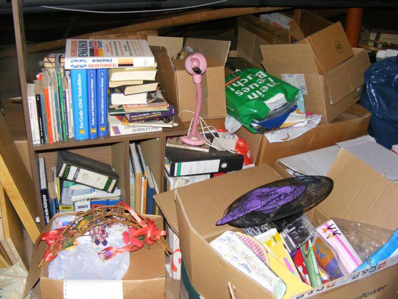 brennbare Materialien Dachboden