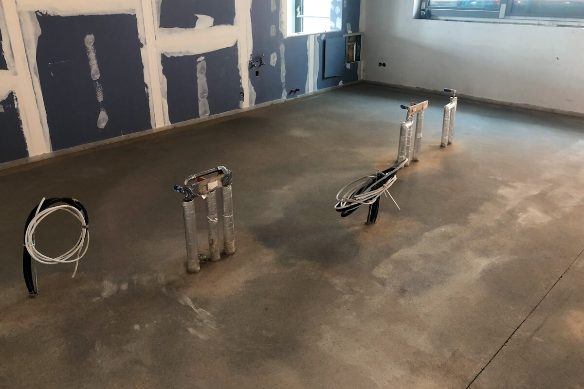 Estrichboden Bereitschaftsraum