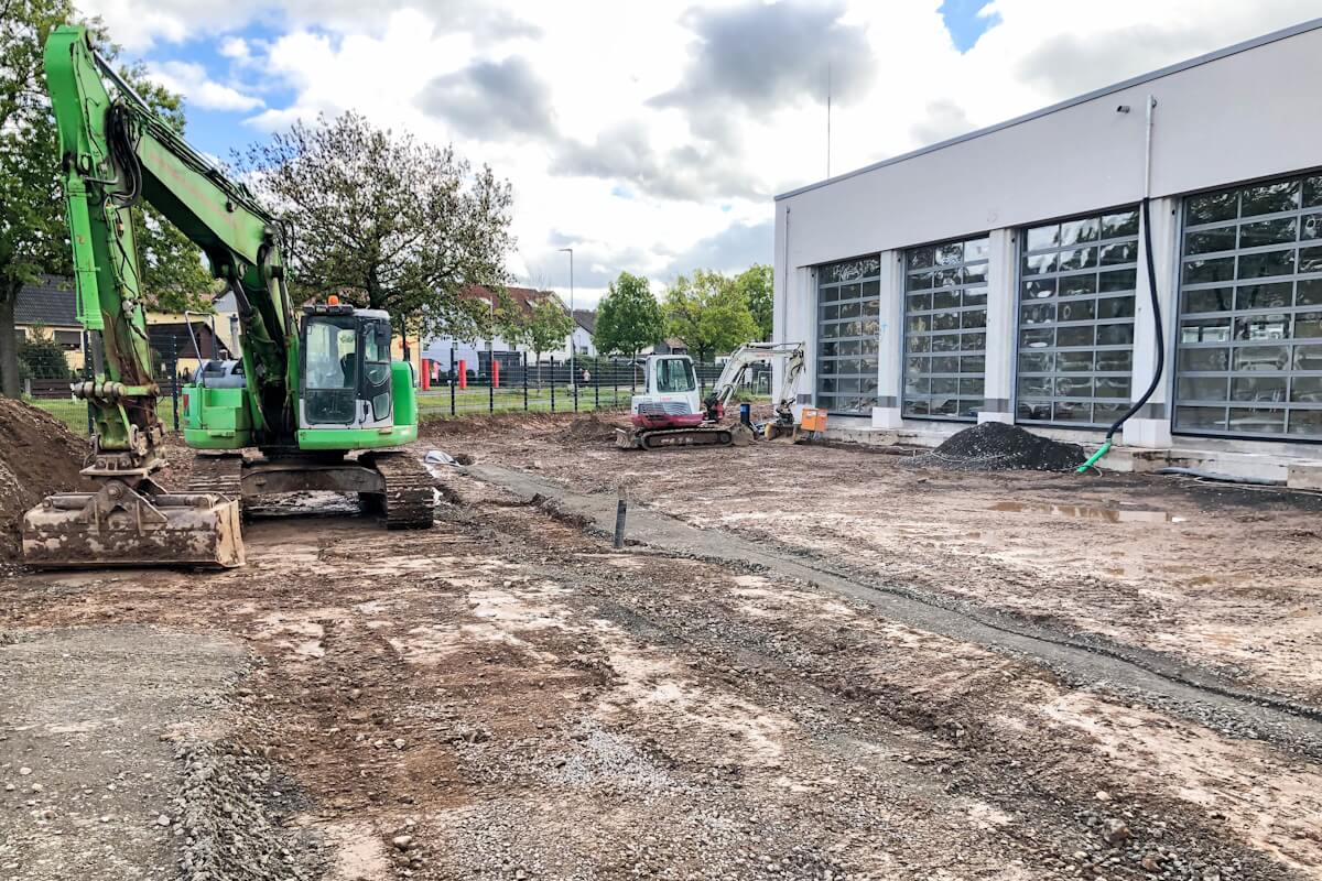 Drainage verlegt Drainage verlegt