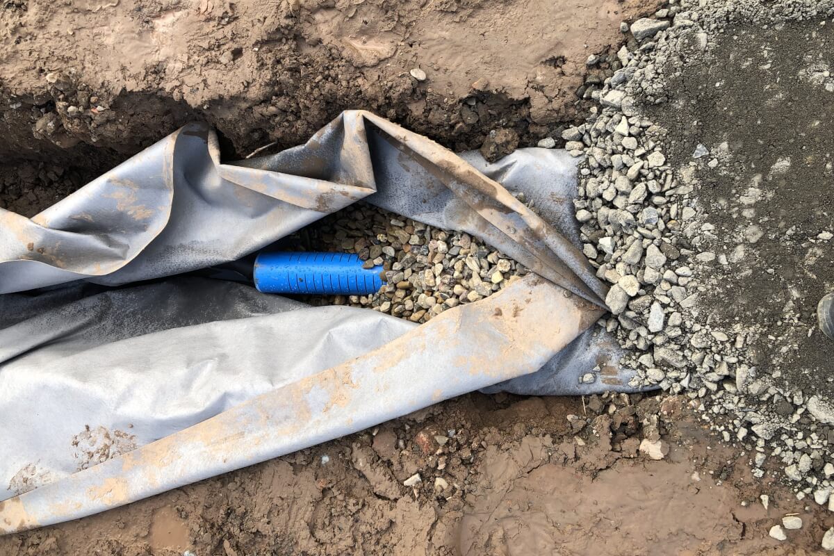 Drainage verlegt Drainage verlegt