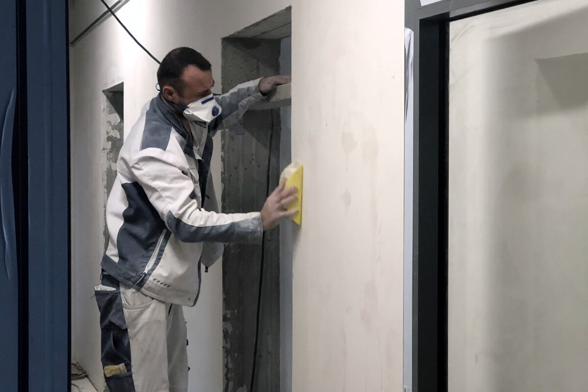 Wände geschliffen Wände geschliffen