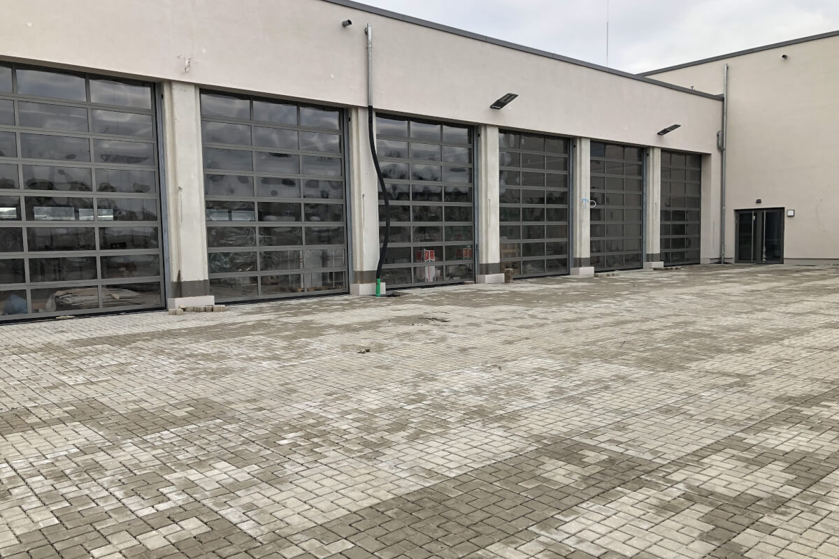 Verlegung von Schwerlastpflaster Verlegung von Schwerlastpflaster