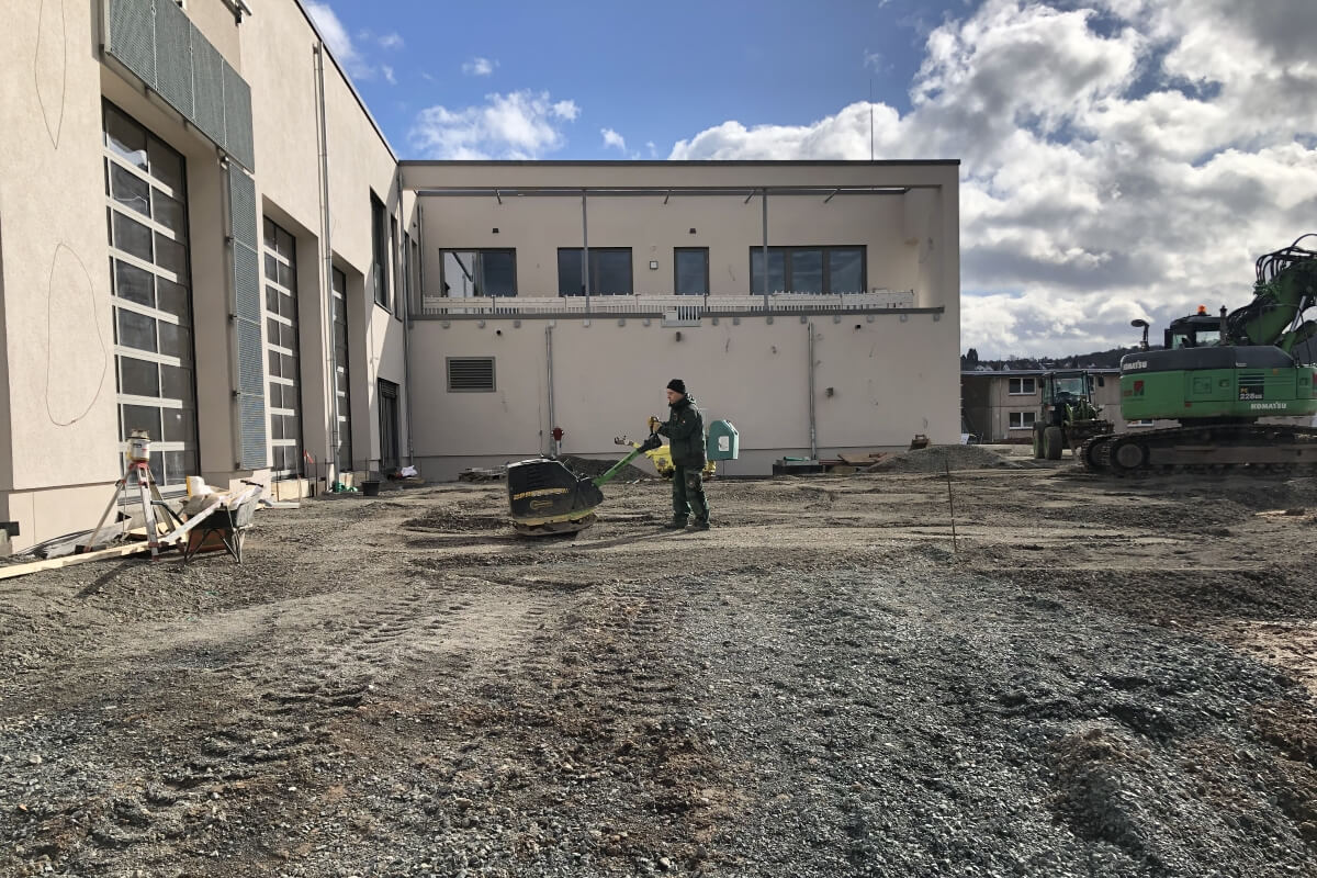 Verdichtung Untergrund Hof Ausbildungszentrum Verdichtung Untergrund Hof Ausbildungszentrum