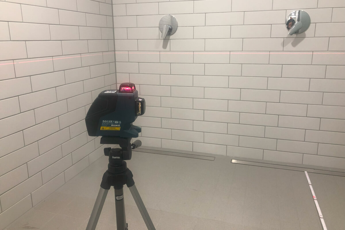 Ausmessung Bodengefälle Duschen Ausmessung Bodengefälle Duschen