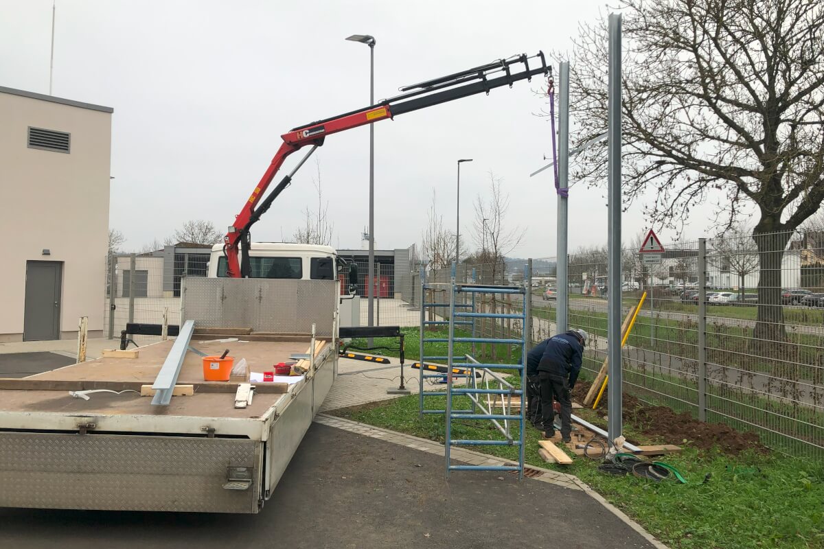 Vorbereitungen Werbewand Vorbereitungen Werbewand