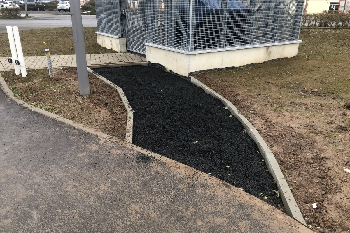 Baumaßname Fußweg Mülleinhausung Baumaßname Fußweg Mülleinhausung