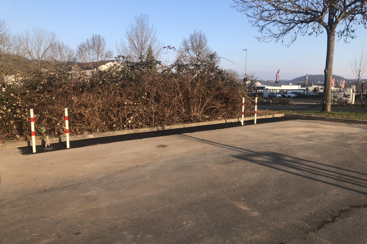 Baumaßnahme E-Ladesäulen