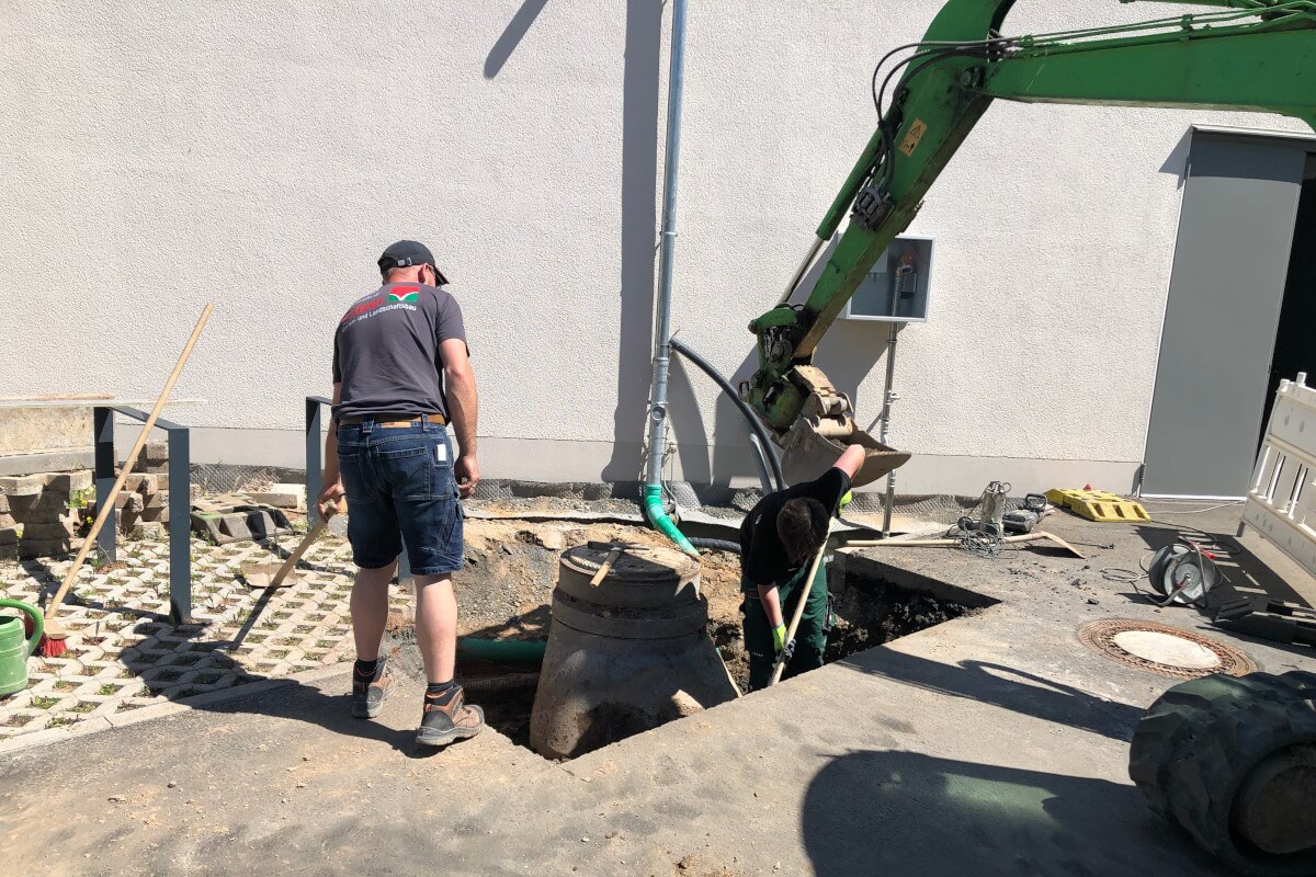 Baumaßnahme Zisterne Baumaßnahme Zisterne