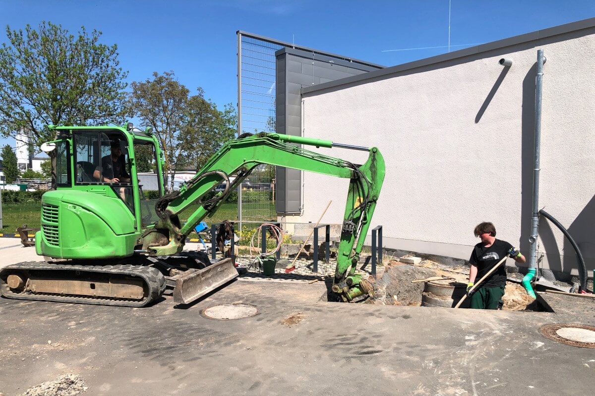 Baumaßnahme Zisterne Baumaßnahme Zisterne