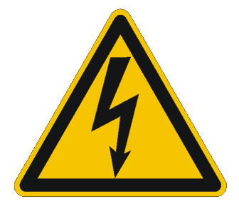 Sicherheitskennzeichen Warnung vor gefährlicher elektrischer Spannung Strom1