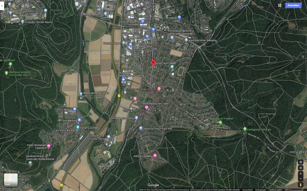 Stadtteil Marburg-Cappel © Google Maps