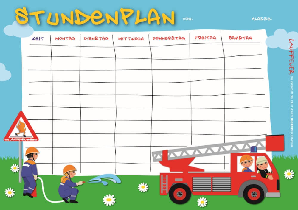 Stundenplan Feuerwehr - © Lauffeuer