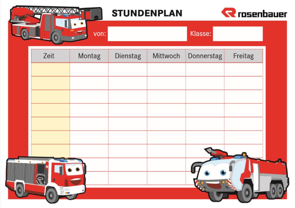 Stundenplan Feuerwehr - © Rosenbauer